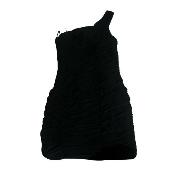 Fashion dress Black with Rhinestones one shoulder - Picture 2 of 5